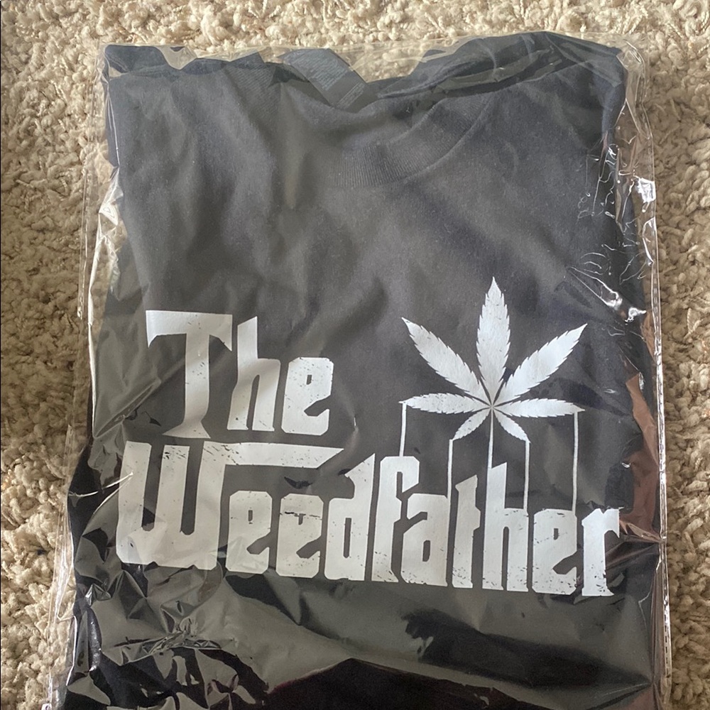 Gildan Black 'The Weedfather' Short Sleeve Tee
